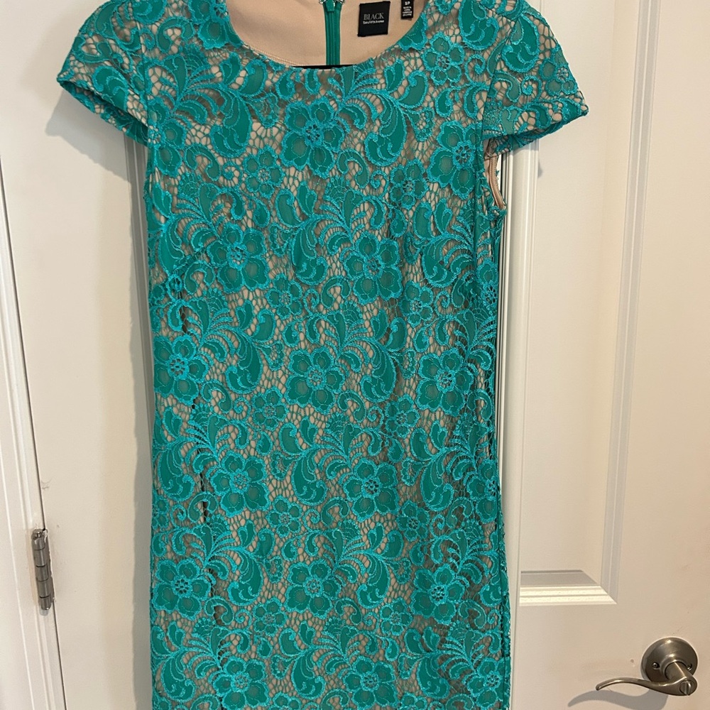 Saks Fifth Avenue Black Label Multicolored Sheath Cocktail Dress